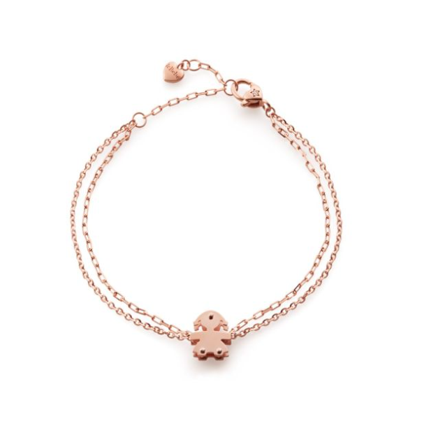 LE BEBE' - I MINI ♡ BRACCIALE BIMBA ORO ROSA E DIAMANTINO