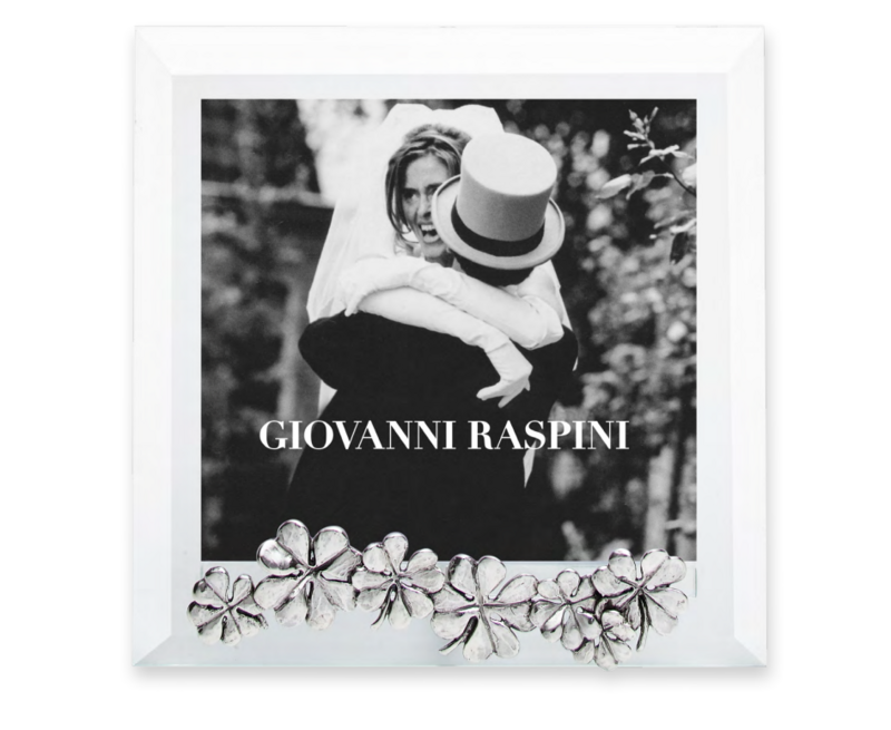 GIOVANNI RASPINI - Cornice Luce Quadrifogli, vetro 18x18, foto 14x13