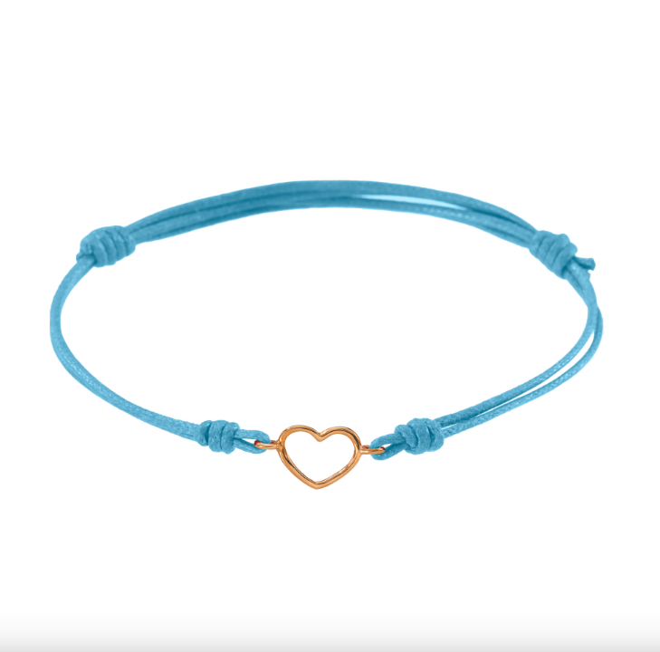 MARCO GERBELLA - BRACCIALE CORDINO CON CUORE PICCOLO A FILO