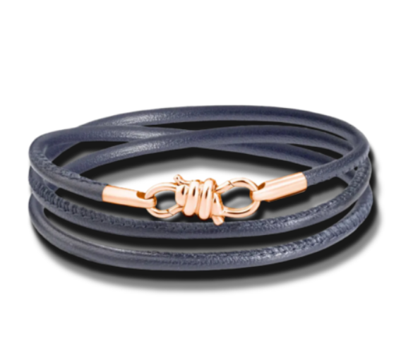 DODO BRACCIALE NODO PELLE GRIGIO DODO BRACCIALE NODO PELLE GRIGIO