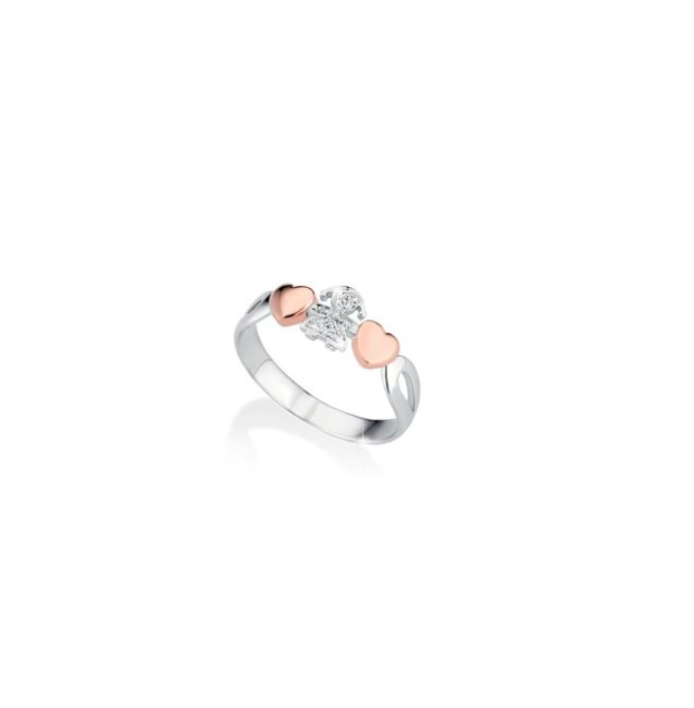 LE BEBE' - ANELLO I PREZIOSI CON SAGOMA BIMBA IN ORO BIANCO E DIAMANTI