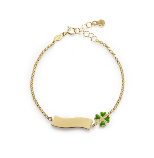 LE BEBE' - BRACCIALE FORTUNA CON QUADRIFOGLIO IN ORO GIALLO