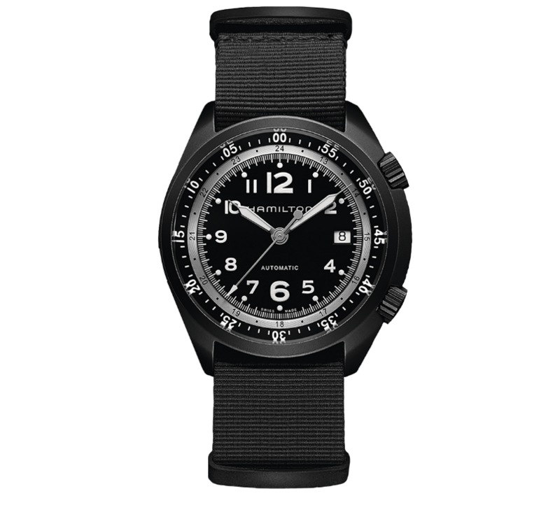 HAMILTON - KHAKI AVIATION
PILOT PIONEER ALUMINIUM