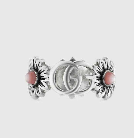 GUCCI - ANELLO CON MADREPERLA E DOPPIA G GUCCI - ANELLO CON MADREPERLA E DOPPIA G