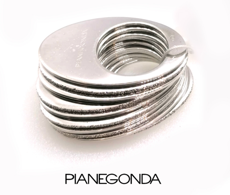 PIANEGONDA - ANELLO 10 ELEMENTI OVALI PIANEGONDA - ANELLO 10 ELEMENTI OVALI