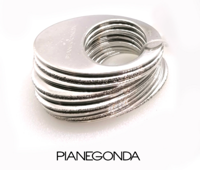 PIANEGONDA - ANELLO 10 ELEMENTI OVALI PIANEGONDA - ANELLO 10 ELEMENTI OVALI