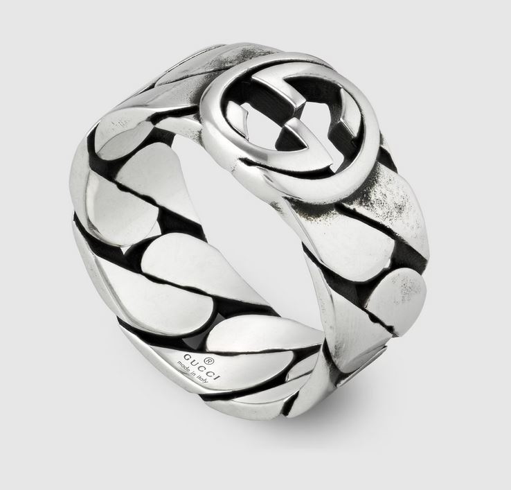 GUCCI - ANELLO LOGO CON GG 8MM