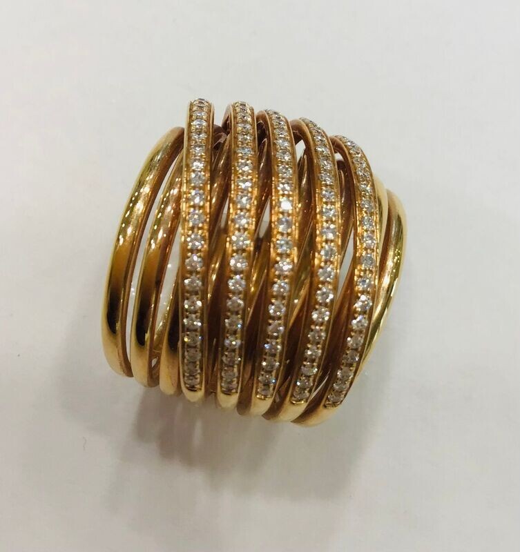 ANELLO  ORO ROSA E DIAMANTI