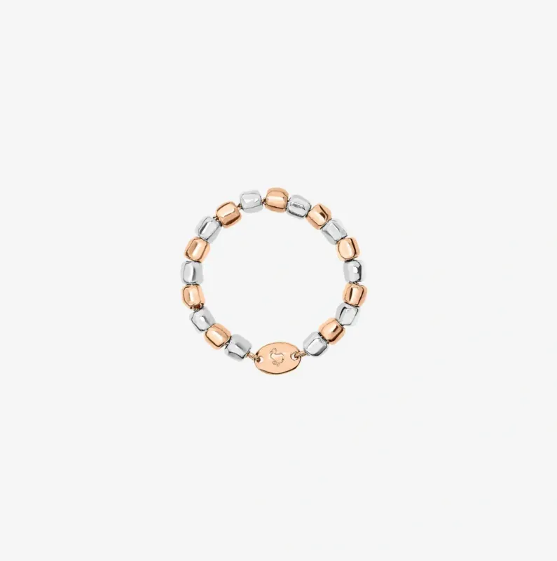 ANELLO DODO GRANELLI ARGENTO\ORO ROSA ANELLO DODO GRANELLI ARGENTO\ORO ROSA