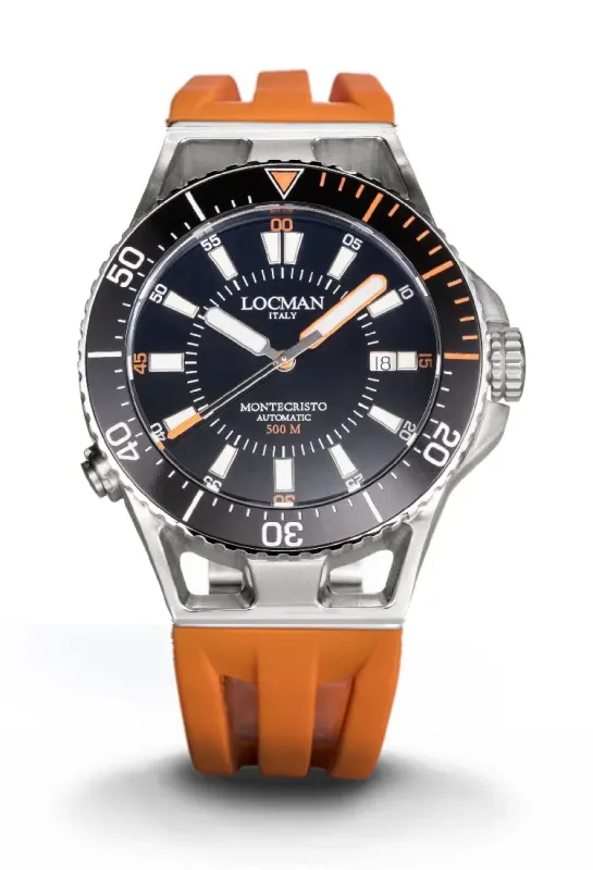 LOCMAN MONTECRISTO 500 MT AUTOMATICO NERO E ARANCIO