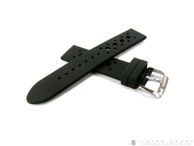 DODO CINTURINO IN SILICONE COLOR NERO CON FIBBIA MM 18 DODO CINTURINO IN SILICONE COLOR NERO CON FIBBIA MM 18