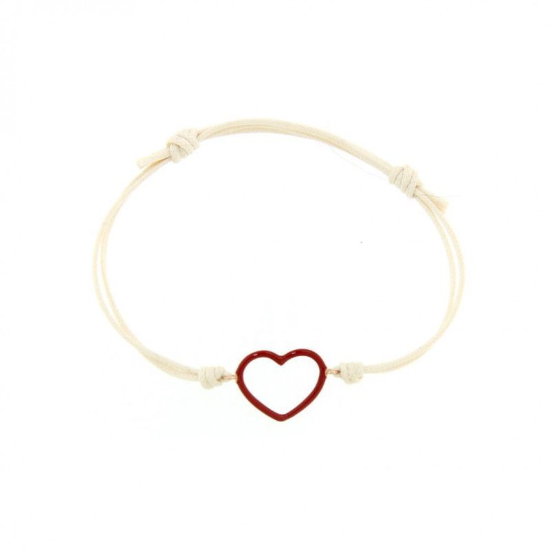 MARCO GERBELLA BRACCIALE CUORE SMALTO ROSSO
