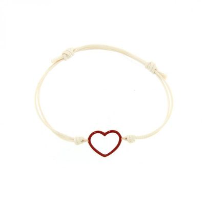 MARCO GERBELLA BRACCIALE CUORE SMALTO ROSSO