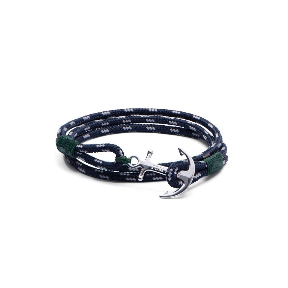 TOM HOPE CORDINO BLU/VERDE ANCORA ARGENTO STERLING UNISEX