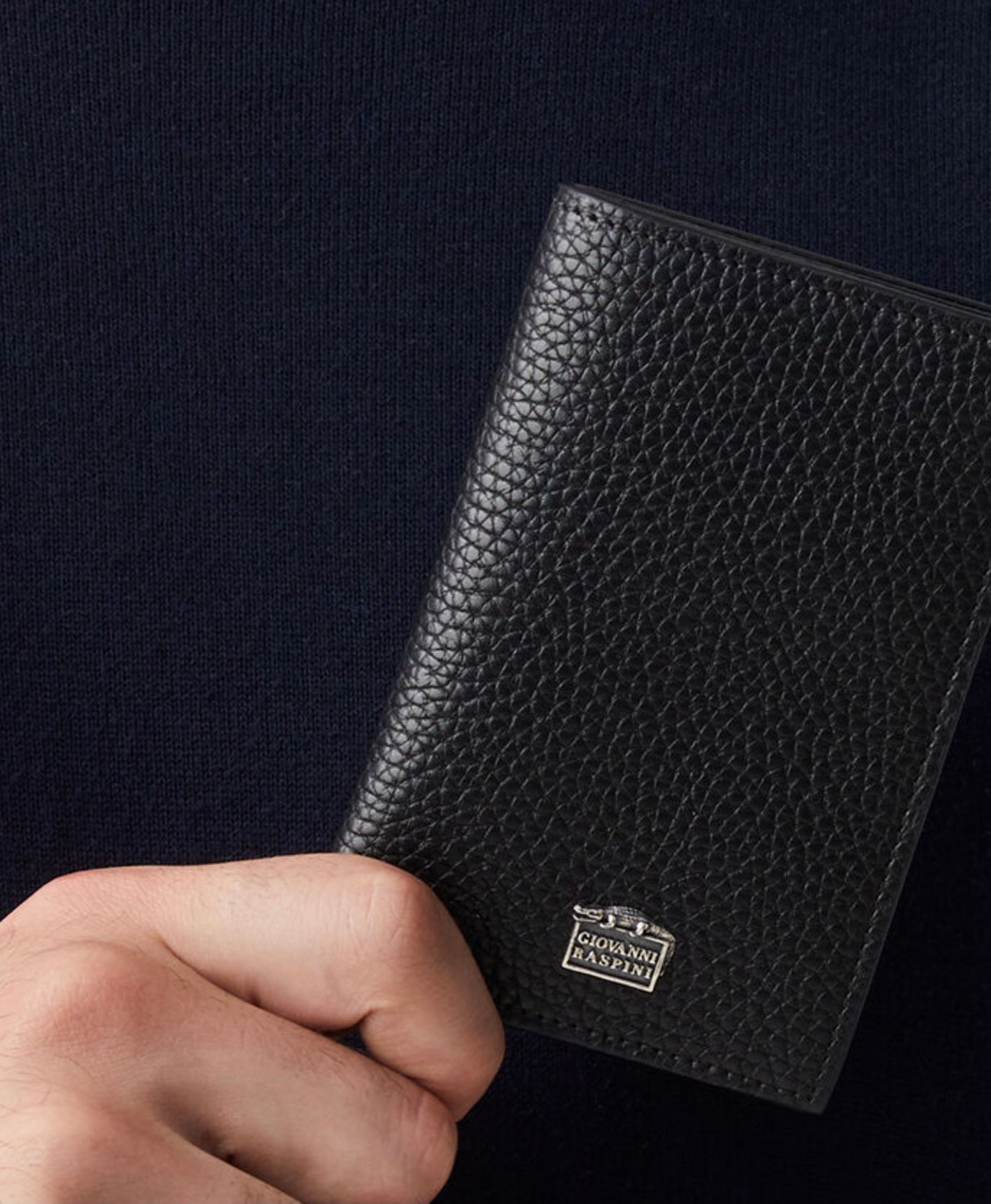 GIOVANNI RASPINI PORTAFOGLIO VERTICALE PELLE GOFFRATA