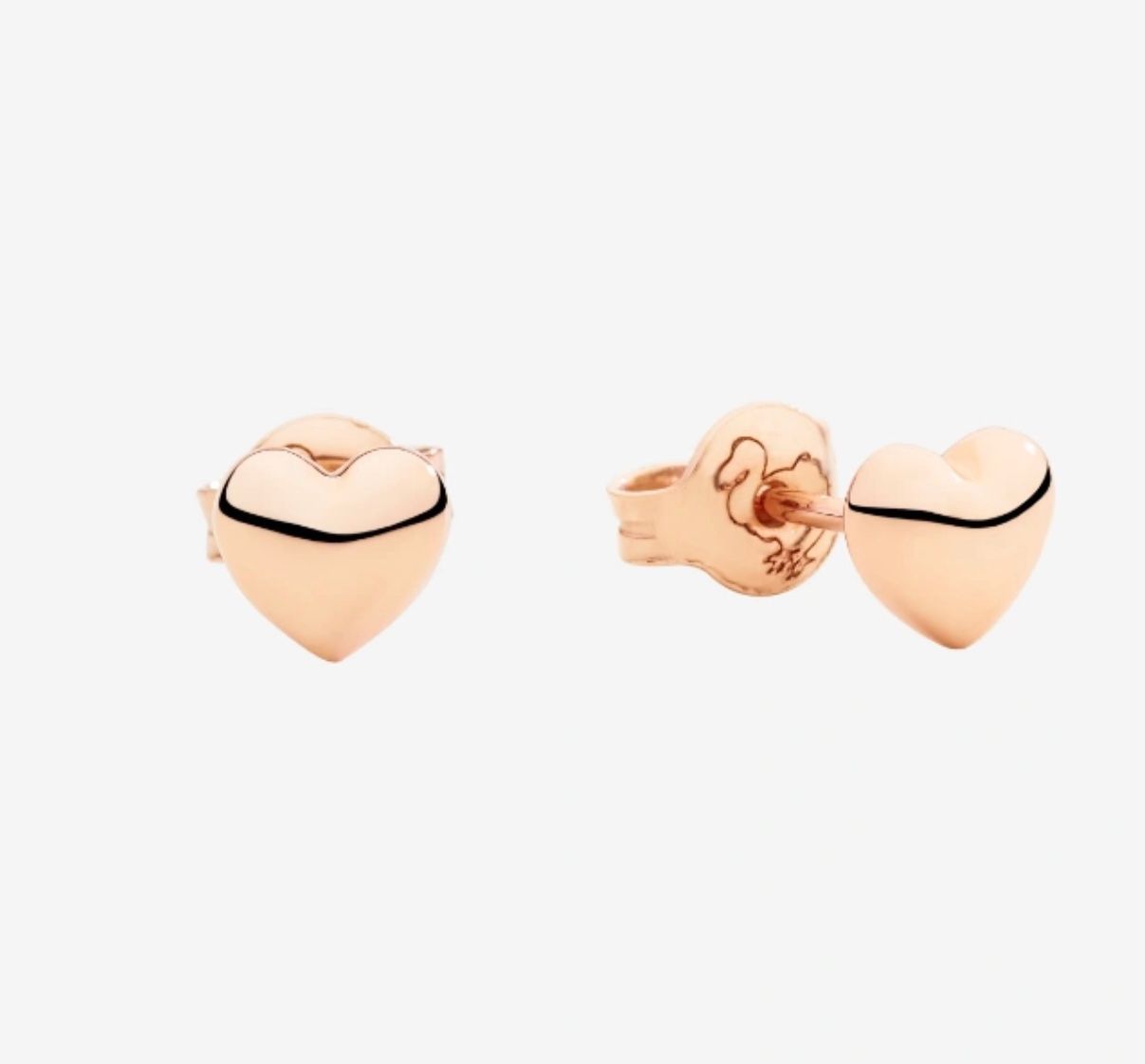 DODO ORECCHINI STUD CUORE ORO ROSA