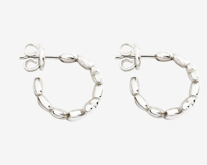 DODO ORECCHINI HOOP CUORE ARGENTO