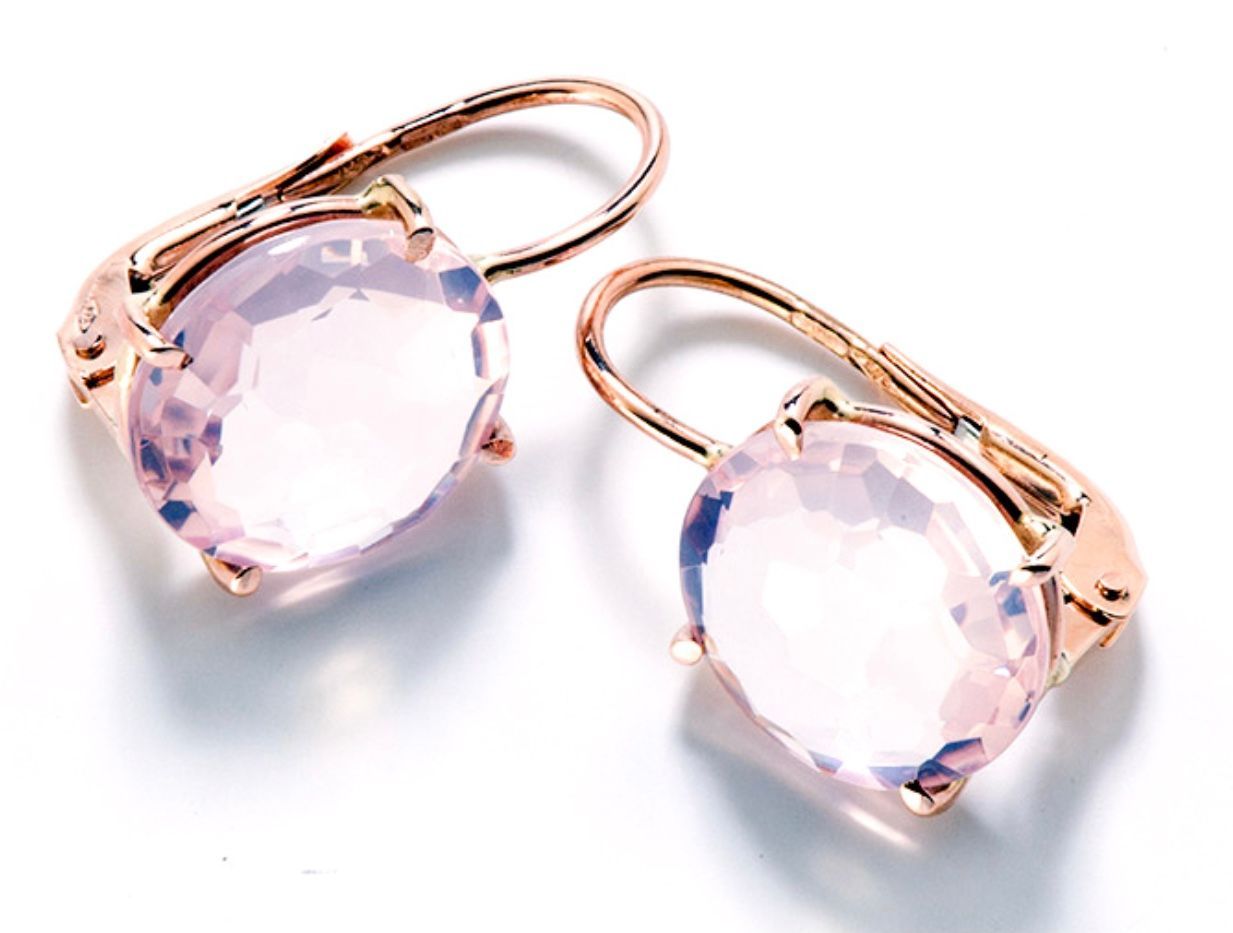 ORECCHINO MONACHELLA AMETISTA 12MM ORO ROSA MARIA CLAUDIA