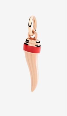 DODO CHARM CORNO ORO ROSA E SMALTO