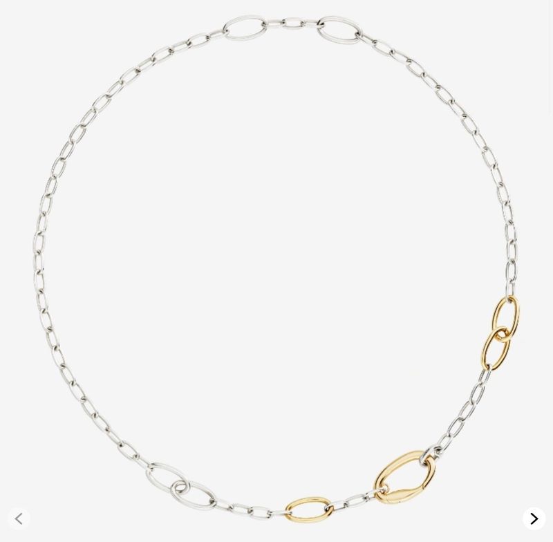 DODO COLLANA ESSENTIALS ARGENTO E ARGENTO DORATO