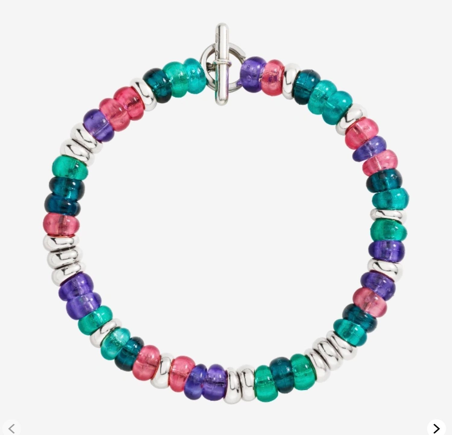 DODO BRACCIALE RONDELLE ARGENTO E PLASTICA RICICLATA