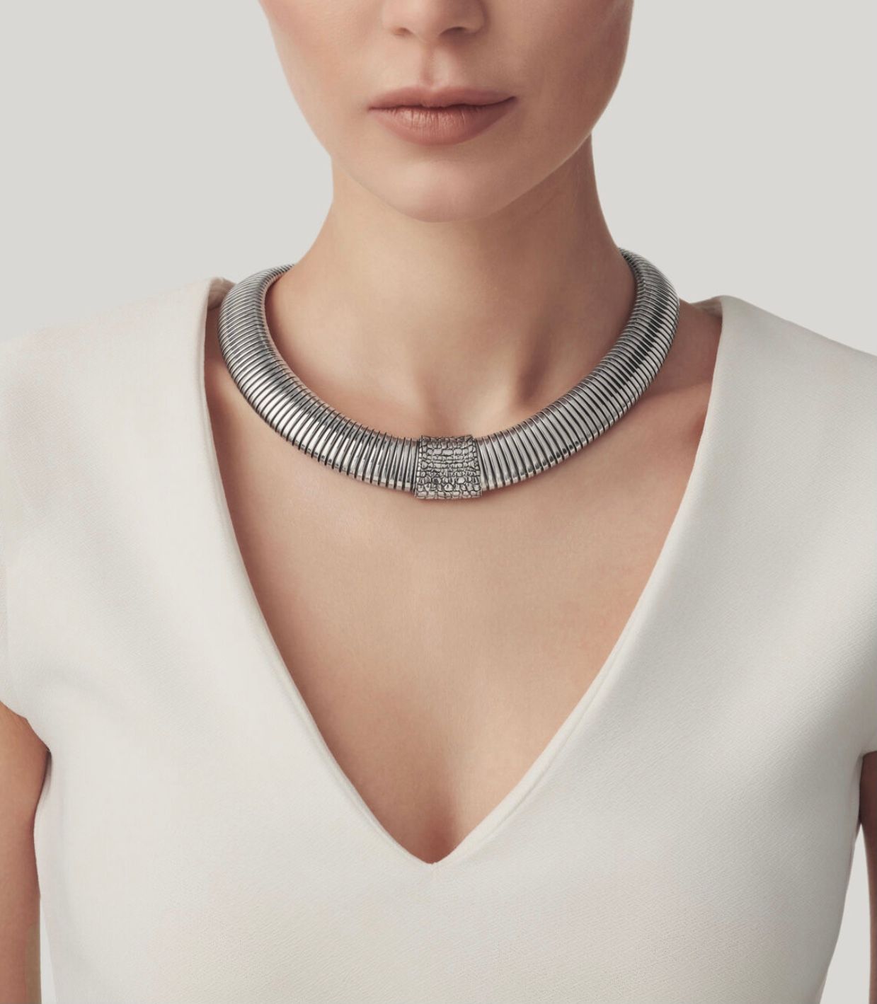 GIOVANNI RASPINI COLLANA TUBOGAS CROCO