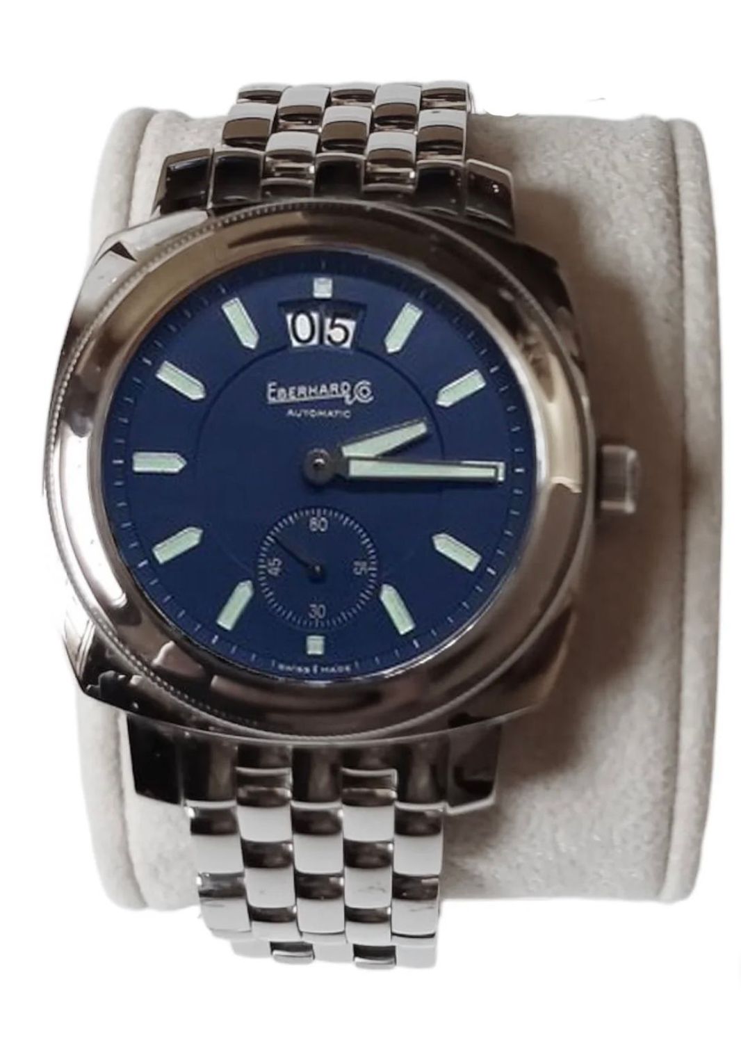 EBERHARD Boucanier Grande Date in acciaio Blu AUT Ref. 41020CA.