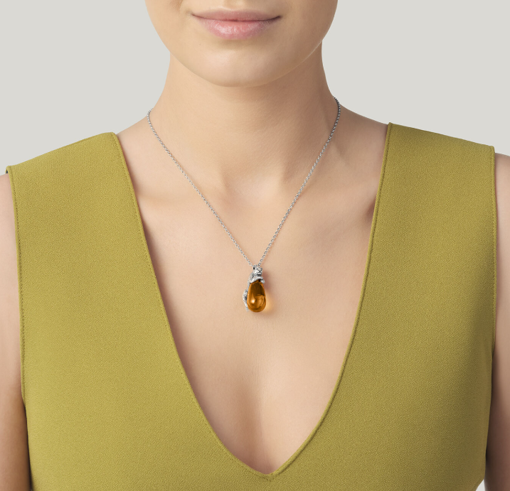 Giovanni Raspini Pendente goccia leopardo