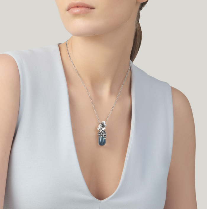 Giovanni Raspini Pendente Goccia Farfalle