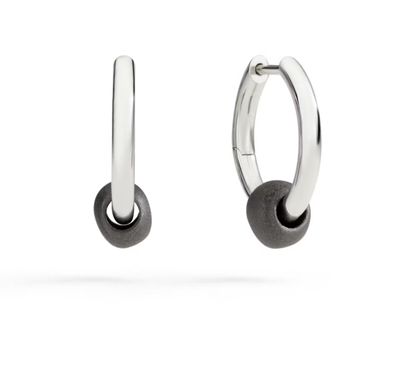 DODO ORECCHINI HOOP PEPITA ARGENTO & TITANIO DODO ORECCHINI HOOP PEPITA ARGENTO & TITANIO
