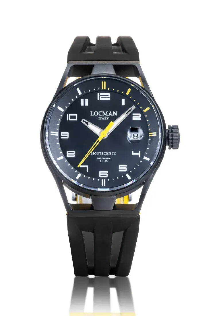 LOCMAN OROLOGIO MONTECRISTO AUTOMATICO NERO SILICONE LOCMAN OROLOGIO MONTECRISTO AUTOMATICO NERO SILICONE