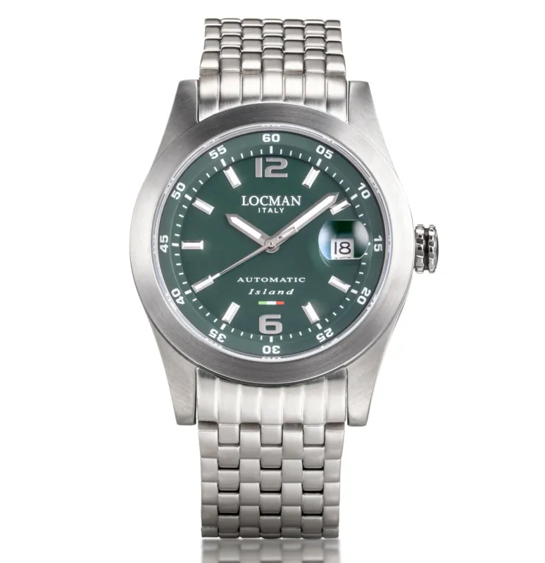 LOCMAN OROLOGIO ISLAND VERDE ACCIAIO