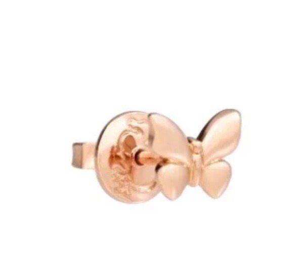 DODO ORECCHINI STUD FARFALLA ORO ROSA