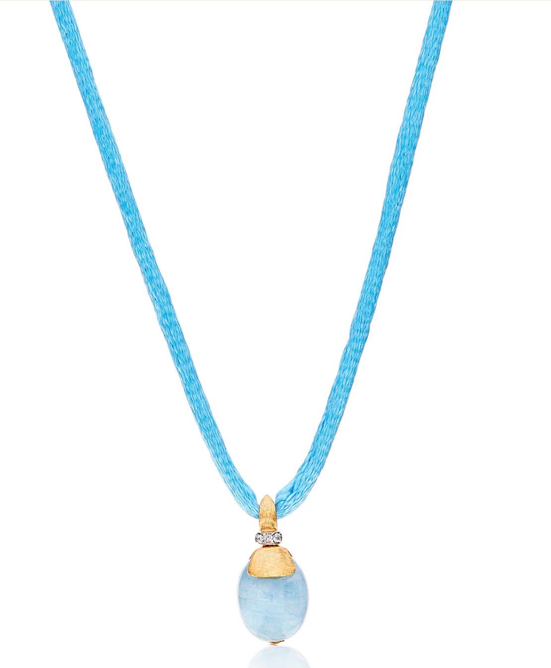 PENDENTE "AZURE" IN ORO, DIAMANTI E ACQUAMARINA MILK (PICCOLO) NANIS GIOIELLI PS12-603-GG-IN
