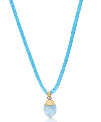 PENDENTE PENDENTE "AZURE" IN ORO, DIAMANTI E ACQUAMARINA MILK (PICCOLO) NANIS GIOIELLI PS12-603-GG-IN