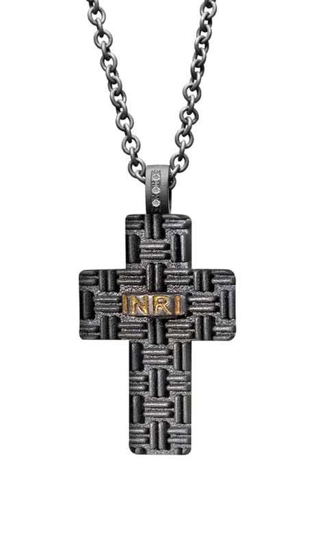 POLELLO COLLANA TITANIO INRI CON CIONDOLO PRYNCE ORIGINAL LAB