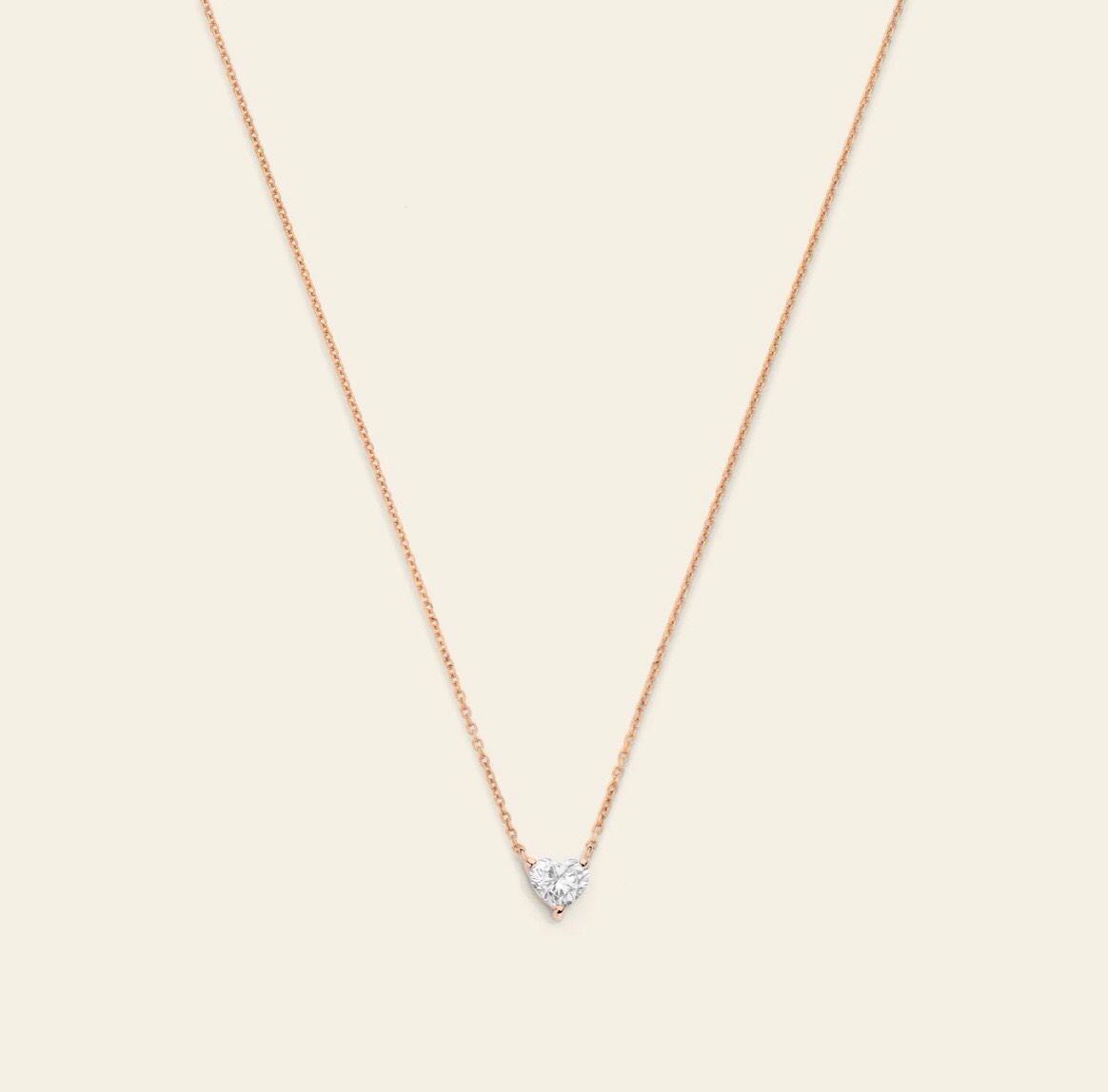 COLLANA CON DIAMANTE BIANCO A CUORE IN ORO ROSA MARCO GERBELLA COLLANA CON DIAMANTE BIANCO A CUORE IN ORO ROSA MARCO GERBELLA