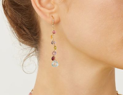 MARCO BICEGO - ORECCHINI PARADISE MULTICOLORE CON DIAMANTI MARCO BICEGO - ORECCHINI PARADISE MULTICOLORE CON DIAMANTI