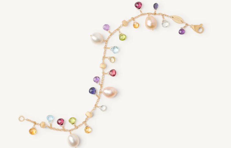 MARCO BICEGO - BRACCIALE  PARADISE CON PERLE E GEMME MULTICOLORE