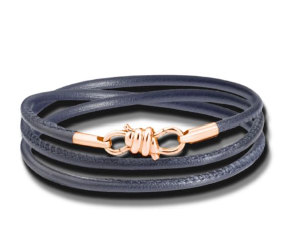DODO BRACCIALE NODO PELLE GRIGIO