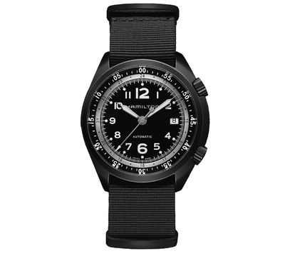 HAMILTON - KHAKI AVIATION PILOT PIONEER ALUMINIUM