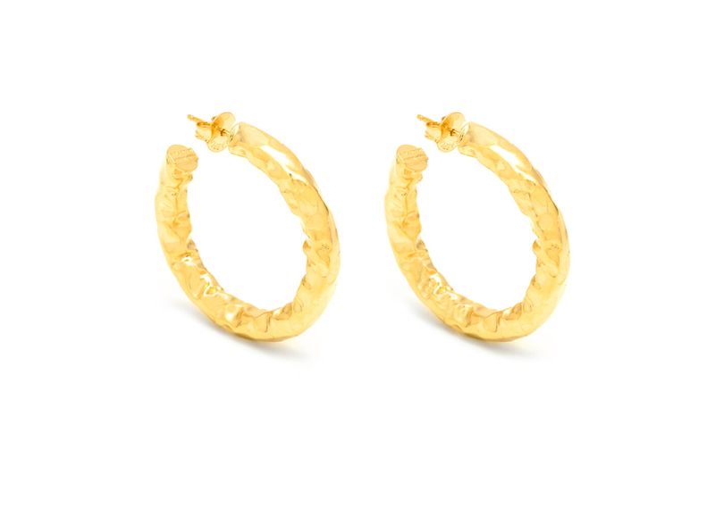 ORECCHINI STONE MEDI IN ARGENTO DORATO GIOVANNI RASPINI