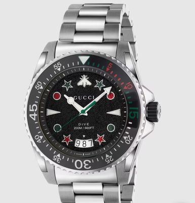 OROLOGIO GUCCI DIVE BRACCIALE ACCIAIO 45 MM GUCCI OROLOGIO GUCCI DIVE BRACCIALE ACCIAIO 45 MM GUCCI