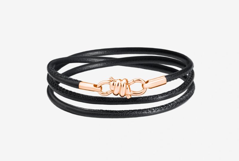 DODO BRACCIALE NODO PELLE NERO