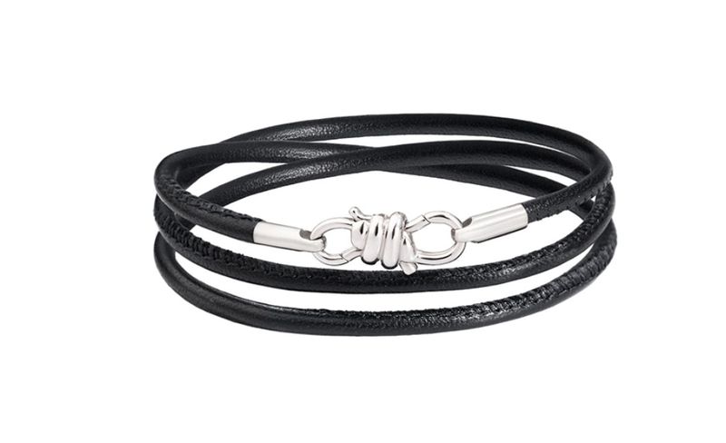 DODO BRACCIALE  NODO PELLE NERO