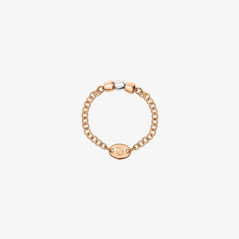 ANELLO DODO MINIGRANELLI ORO ROSA E ARGENTO