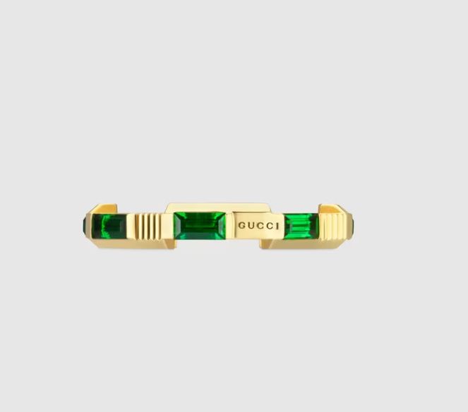 ANELLO GUCCI LINK TO LOVE CON TORMALINE