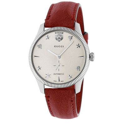 OROLOGIO GUCCI G-TIMELESS UOMO WATCH AUTOMATICO PELLE AMARANTO OROLOGIO GUCCI G-TIMELESS UOMO WATCH AUTOMATICO PELLE AMARANTO