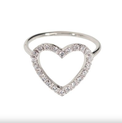 MARCO GERBELLA - ANELLO CON CUORE A FILO E DIAMANTI MARCO GERBELLA - ANELLO CON CUORE A FILO E DIAMANTI