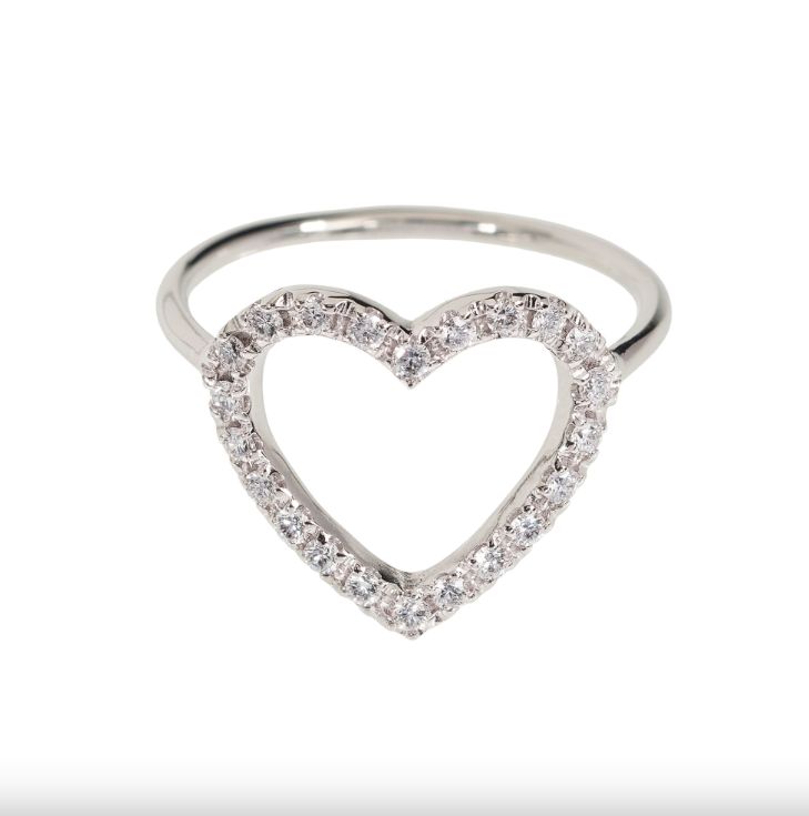 MARCO GERBELLA - ANELLO CON CUORE A FILO E DIAMANTI